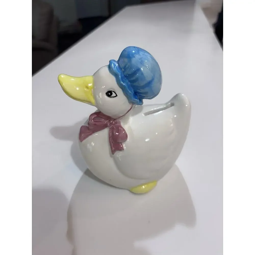 Vintage Ceramic Goose Piggy Bank Taiwan Cottagecore Country Grannycore